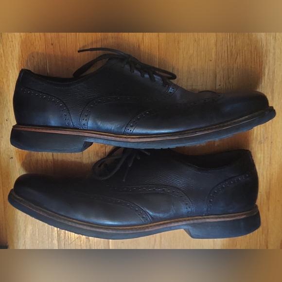 COLE HAAN C11233 MEN\'S BLACK LEATHER WINGTIP OXFORDS DRESS SHOES SIZE 13 M